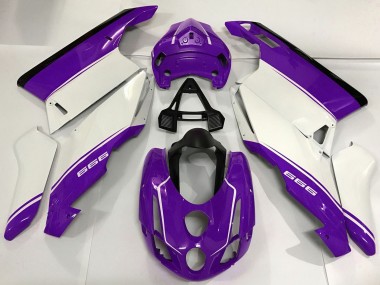 Carénages Moto Ducati 999 2003-2004 - Blanc Violet Noir Abordables