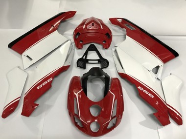 Carénages Moto Ducati 999 2003-2004 - Blanc Rouge Noir Abordables