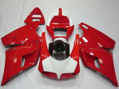 Carénages Moto Ducati 916 1993-2005 - Rouge Blanc Noir Brillant Performance Abordables