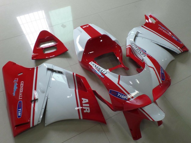 Carénages Moto Ducati 748 916 996 998 1993-2005 - Blanc Rouge Air Generali Tim