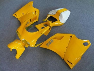 Carénages Moto Ducati 748 1993-2005 - Blanc Jaune Abordables