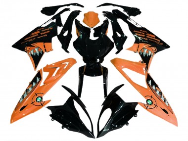 Carénages Moto BMW S1000RR 2015-2016 - Orange Noir Brillant Requin Abordables