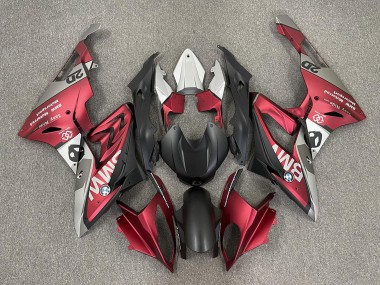Carénages Moto BMW S1000RR 2009-2014 - Rouge Noir Mat Abordables