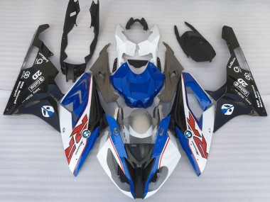 Carénages Moto BMW S1000RR 2015-2016 - Blanc Bleu Noir Mat OEM Style Abordables