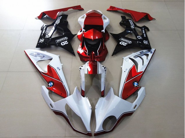 Carénages Moto BMW S1000RR 2009-2014 - Blanc Rouge Noir Brillant