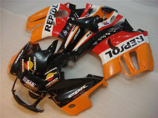 Carénages Moto Honda CBR600 F3 1995-1996 - Orange Blanc Rouge Noir Brillant Repsol