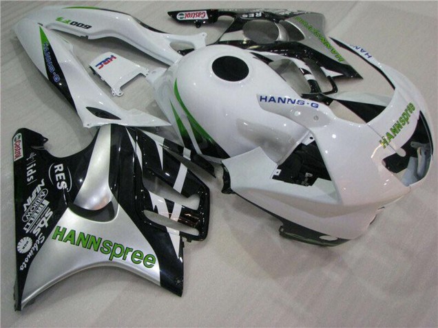 Carénages Moto Honda CBR600 F3 1995-1996 - Blanc Argent Vert Hannspree
