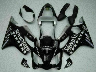 Carénages Moto Honda CBR600 F4i 2001-2003 - Noir Brillant Argent SevenStars Abordables