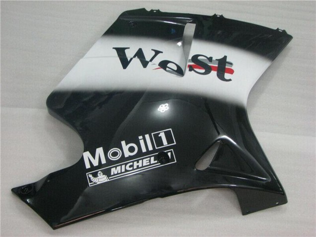 Carénages Moto Honda CBR1100XX Blackbird 1996-2007 - Noir Brillant Blanc West