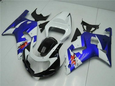 Carénages Moto Suzuki GSXR 600/750 2001-2003 - Blanc Bleu Noir Abordables