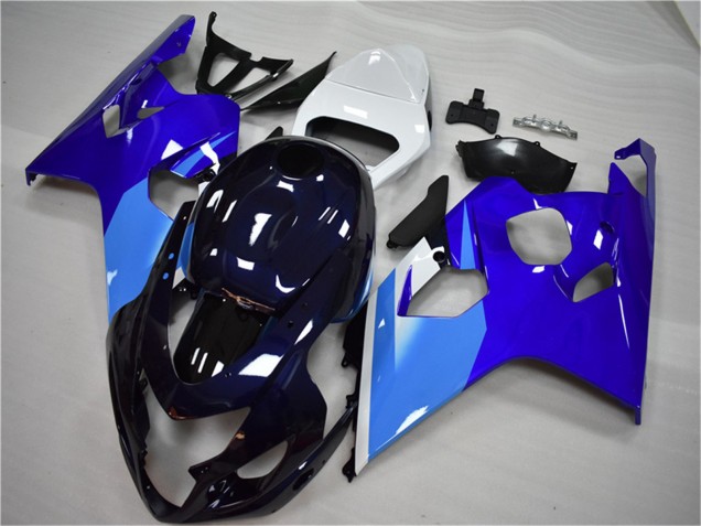Carénage Moto Suzuki GSXR 600/750 2004-2005 - Blanc Bleu Noir