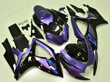 Carénages Moto Suzuki GSXR 600/750 2006-2007 - Violet Noir Brillant Bleu Abordables
