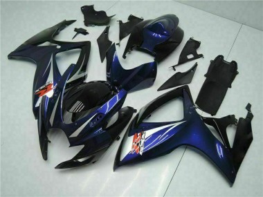 Carénages Moto Suzuki GSXR 600/750 2006-2007 - Noir Brillant Bleu Abordables