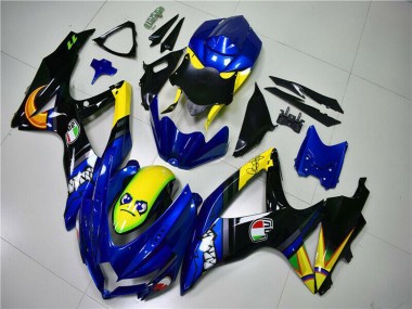 Carénages Moto Suzuki GSXR 600/750 2008-2010 - Bleu Jaune Requin Abordables