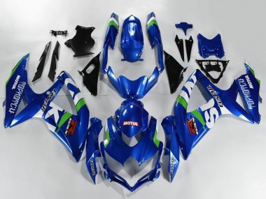 Carénages Moto Suzuki GSXR 600/750 2008-2010 - Bleu Blanc Vert Noir Abordables