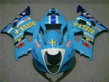 Carénages Moto Suzuki GSXR 1000 2003-2004 - Bleu Blanc Jaune Rizla Abordables