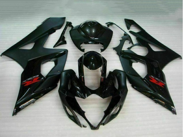 Carénage Moto Suzuki GSXR 1000 2005-2006 - Noir Brillant Noir Mat Rouge