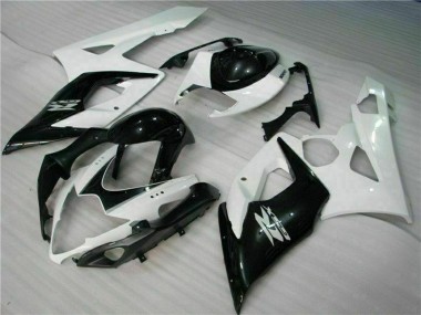 Carénages Moto Suzuki GSXR 1000 2005-2006 - Blanc Noir Brillant Abordables