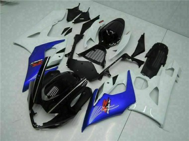 Carénage Moto Suzuki GSXR 1000 2005-2006 - Blanc Bleu Noir Brillant Abordables
