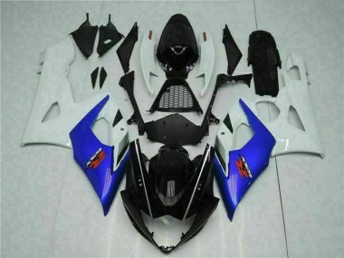 Carénage Moto Suzuki GSXR 1000 2005-2006 - Blanc Bleu Noir Brillant Abordables