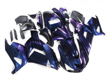 Carénages Moto Kawasaki ZX14R ZZR1400 2006-2011 - Caméléon Bleu Violet Abordables