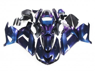 Carénages Moto Kawasaki ZX14R ZZR1400 2006-2011 - Caméléon Bleu Violet Abordables