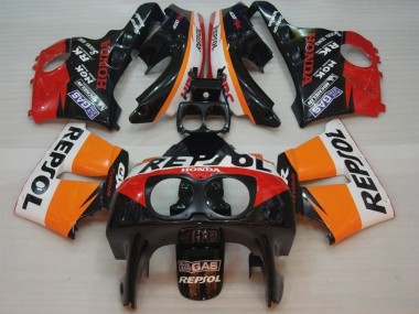 Carénages Moto Honda CBR400RR NC29 1990-1999 - Orange Blanc Rouge Noir Brillant Repsol HRC Abordables