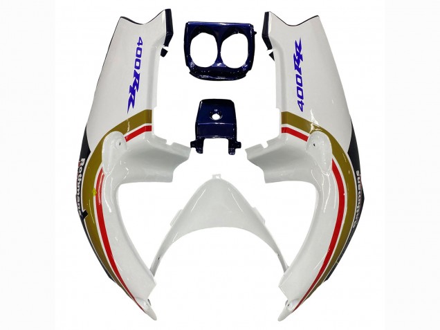 Carénages Moto Honda CBR400RR NC29 1990-1999 - Blanc Or Rouge Bleu Foncé Rothmans