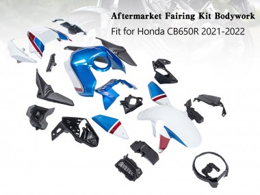 Carénages Moto Honda CB650R 2019-2022 - Bleu Rouge Noir Abordables