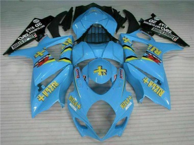 Kits Carénage Moto Suzuki GSXR 1000 2007-2008 - Bleu Or Noir Rizla Abordables