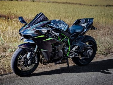 Carénages Moto Kawasaki Ninja H2 2015-2022 - Noir Bleu Caméléon Vert Abordables