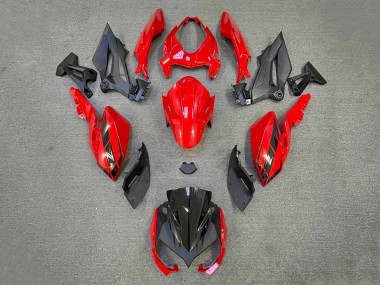 Carénages Moto Kawasaki Z400 2018-2024 - Rouge Noir Mat Abordables