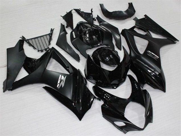 Carénages Moto Suzuki GSXR 1000 2007-2008 - Noir Brillant Noir Mat Blanc