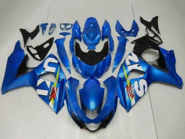 Kits Carénage Moto Suzuki GSXR 1000 2009-2016 - Bleu Vert Blanc Abordables