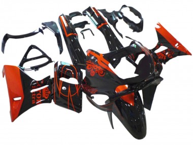Carénages Moto Kawasaki ZZR400 1993-2007 - Noir Brillant Rouge Corona Extra Abordables