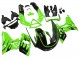 Carénages Moto Kawasaki ZZR400 1993-2007 - Vert Noir Brillant Flamme