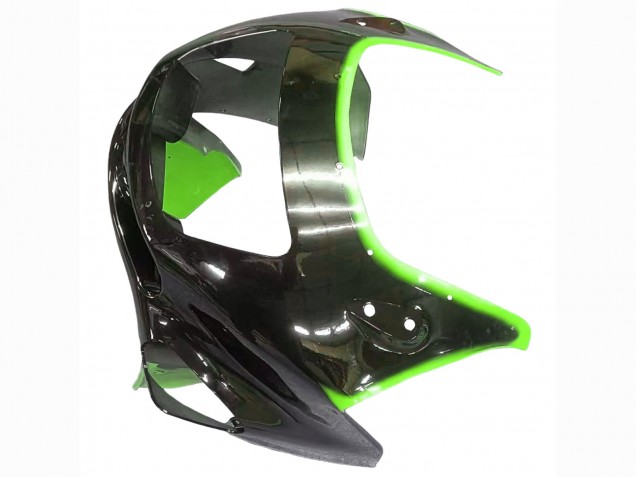 Carénages Moto Kawasaki ZZR600 1998-2003 - Vert Noir Brillant Flamme