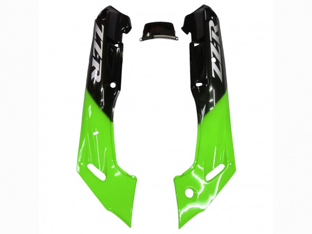 Carénages Moto Kawasaki ZZR600 1998-2003 - Vert Noir Brillant Flamme