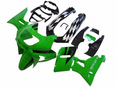 Carénages Moto Kawasaki ZZR400 1993-2007 - Vert Noir Brillant Abordables