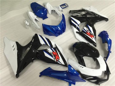 Kits Complet Carénage Moto Suzuki GSXR 1000 2009-2016 - Blanc Bleu Noir Abordables
