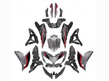 Carénages Moto Kawasaki Versys 650 2022-2025 - Gris Rouge Noir Abordables