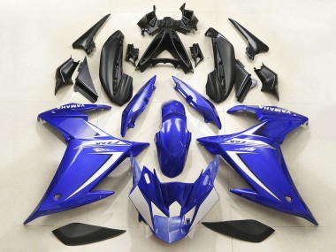 Carénage Moto Yamaha FZ6R 2009-2015 - Bleu Blanc Abordables