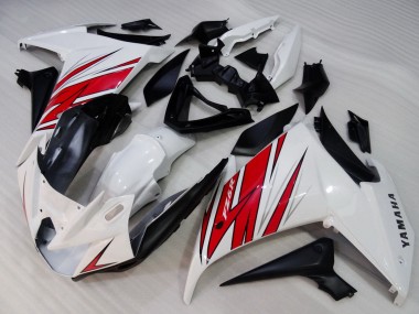 Carénages Moto Yamaha FZ6R 2009-2015 - Blanc Rouge Noir Abordables