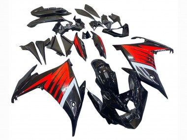 Carénage Moto Yamaha FZ6R 2009-2015 - Noir Rouge Blanc Abordables