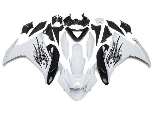 Carénages Moto Yamaha FZ6R 2009-2015 - Blanc Noir