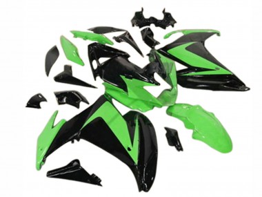 Carénages Moto Yamaha FZ6R 2009-2015 - Noir Brillant Vert Abordables