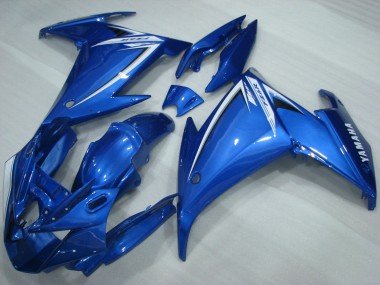 Carénages Moto Yamaha FZ6R 2009-2015 - Bleu Blanc Abordables