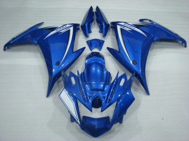 Carénages Moto Yamaha FZ6R 2009-2015 - Bleu Blanc Abordables