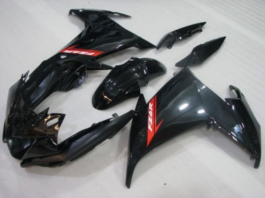 Carénages Moto Yamaha FZ6R 2009-2015 - Noir Brillant Rouge Abordables