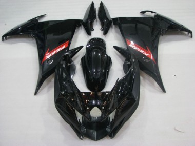 Carénages Moto Yamaha FZ6R 2009-2015 - Noir Brillant Rouge Abordables